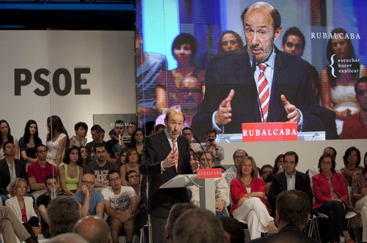 alfredo pérez rubalcaba, en un discurso del psoe Los ejes de las propuestas de vivienda del psoe: más deducciones fiscales, más alquiler y dación en pago