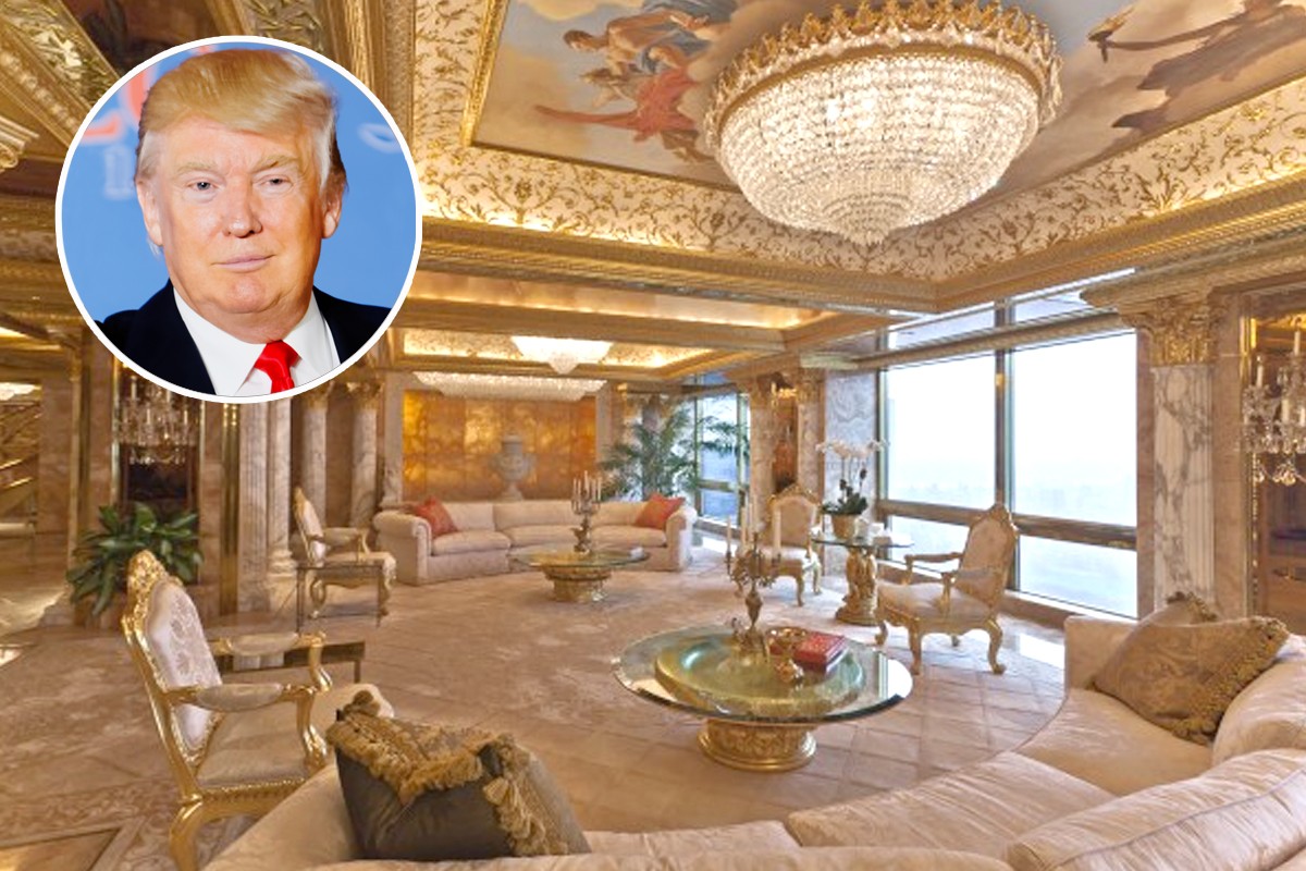 El ático recubierto de oro y diamantes de donald trump