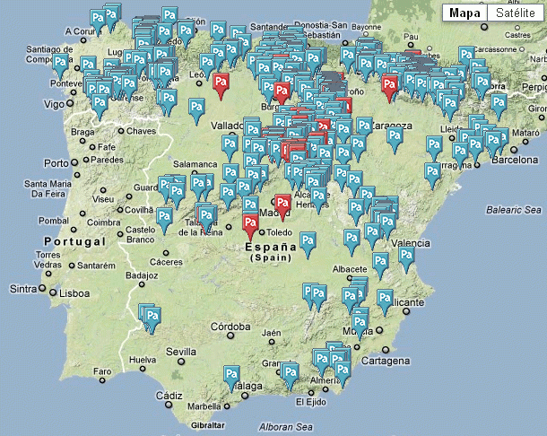 Mapa de pueblos abandonados