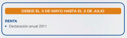 Plazos declaracion de renta en 2012