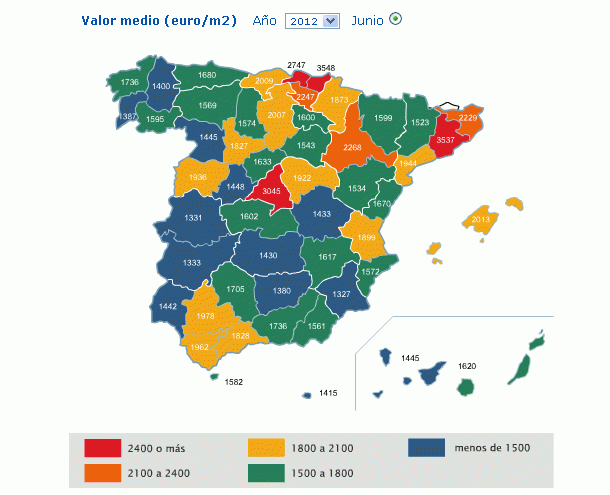 El precio de la vivienda nueva cae un 5,5% y se hunde ya un 30,1% (mapa)