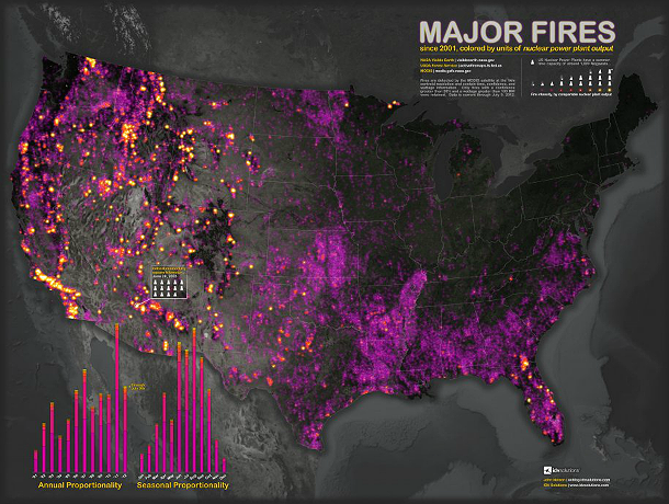fuente: idv solutions Imagen del día: mapa de los mayores incendios en eeuu desde 2001