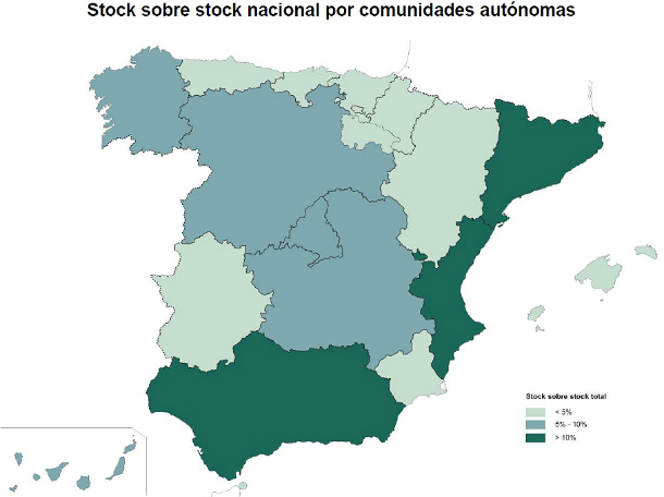 El stock de pisos nuevos bajó en 2011 un 1,7% hasta las 676.038 viviendas, según fomento