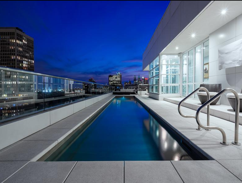 Casas de ensueño: un dúplex en el que disfrutar del skyline de filadelfia desde la piscina 