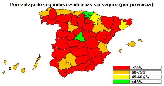 El 84% de las segundas residencias de España carece de seguro (informe)
