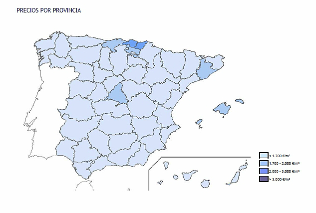 Las ccaa donde más bajó el precio de la vivienda en el segundo trimestre (mapa)
