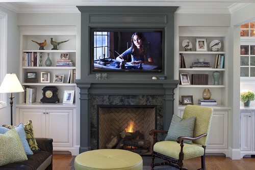 Ideas de decoración: 6 formas de combinar la televisión y la chimenea en el salón (fotos)