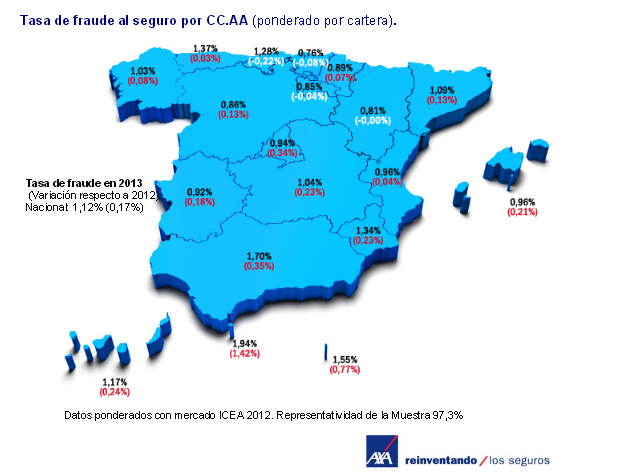 Éste es el mapa del fraude al seguro en España
