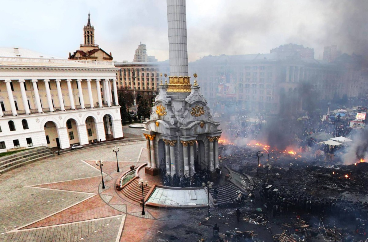 Las impactantes imágenes de kiev antes y después de los disturbios (fotos)