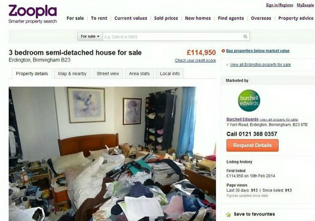 Un inglés anuncia su casa con fotos asquerosas… ¡Y la vende en menos de un mes!