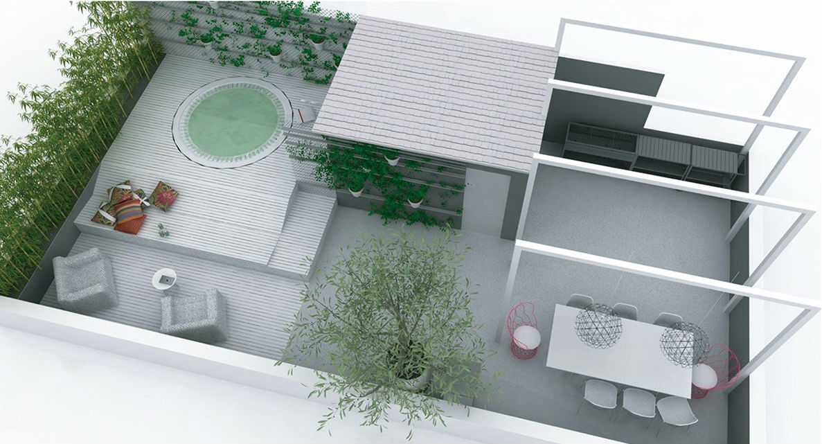 22 ideas para convertir una terraza sucia y vacía en un espectacular área de relax con piscina