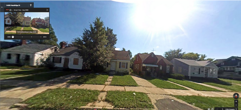 La involución decadente de detroit vista desde googlemaps (fotos)