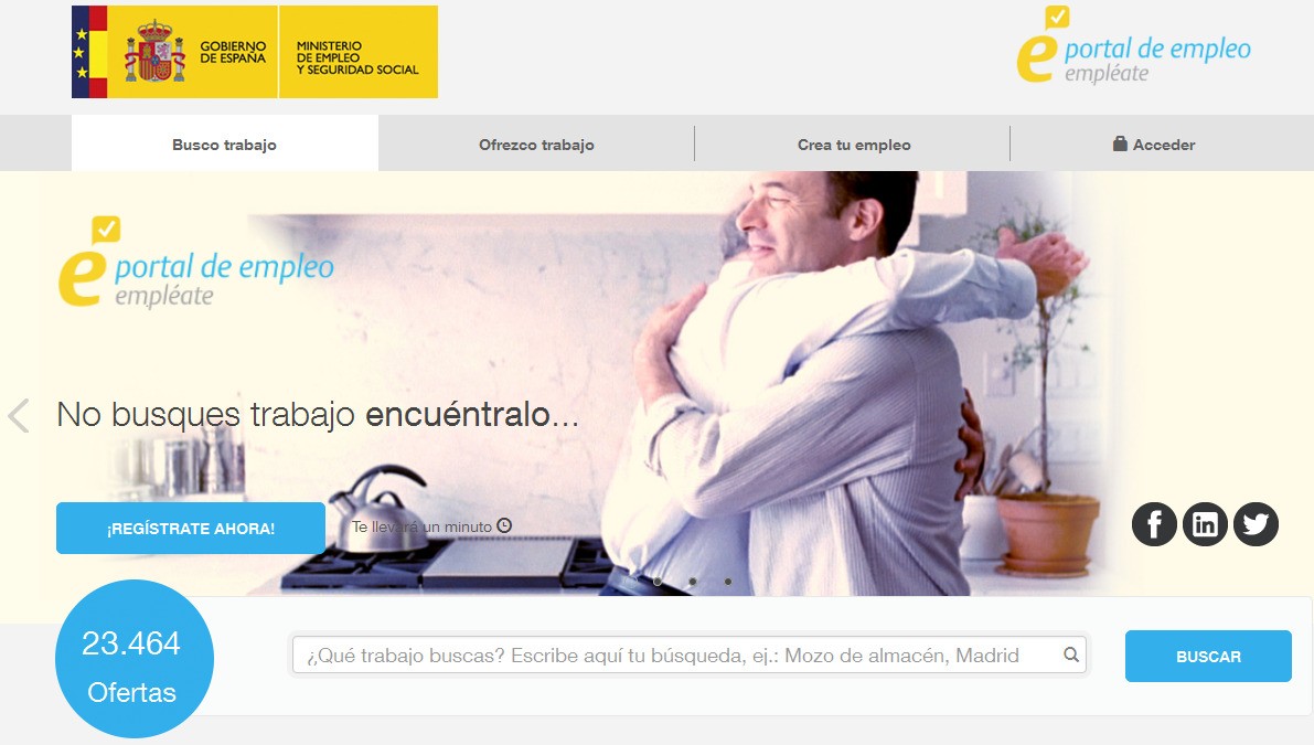 ‘empléate’, un nuevo portal público con más de 85.000 vacantes