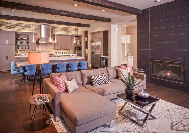 paredes de ladrillo en la cocina. fuente: houzz