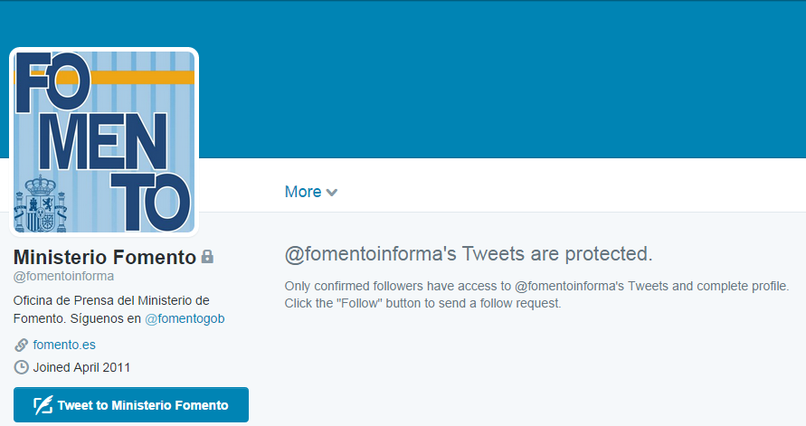 Los 1.000 días de silencio de fomento: es el único ministerio sin actividad en redes sociales