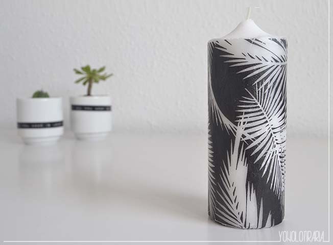 ‘Do it yourself’ 02: cómo ‘tunear’ una vela con una servilleta para darle un toque de color a tu casa