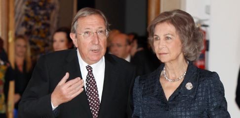 El arquitecto y artista plástico Juan Navarro Baldeweg con la reina Sofía