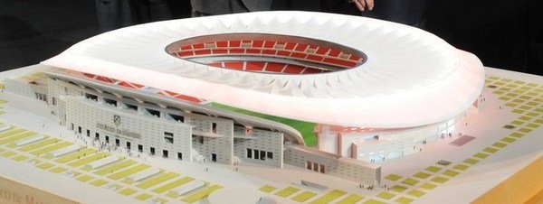 El estadio del Atlético de Madrid estará terminado en 2017, un año más tarde de lo previsto