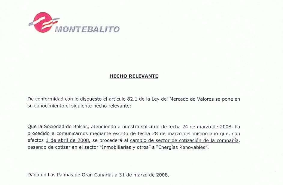 Montebalito recula: cambia la ‘chaqueta’ de las renovables para volver a apostar por el inmobiliario
