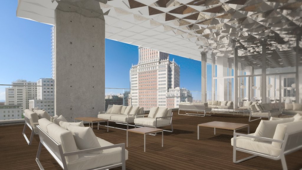 infografía del hotel de VP en Plaza de España