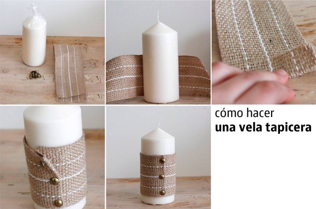 ‘Do it Yourself’ 12: tapizar velas para dar un toque de distinción a tu hogar