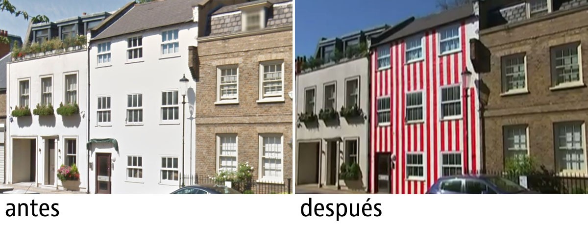 La millonaria con la casa de rayas: pinta su mansión como si fuese una carpa de circo para fastidiar a los vecinos