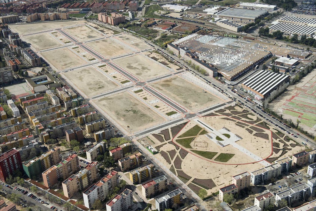 Vista aérea del Parque Central de Ingenieros de Villaverde Vista aérea del Parque Central de Ingenieros de Villaverde