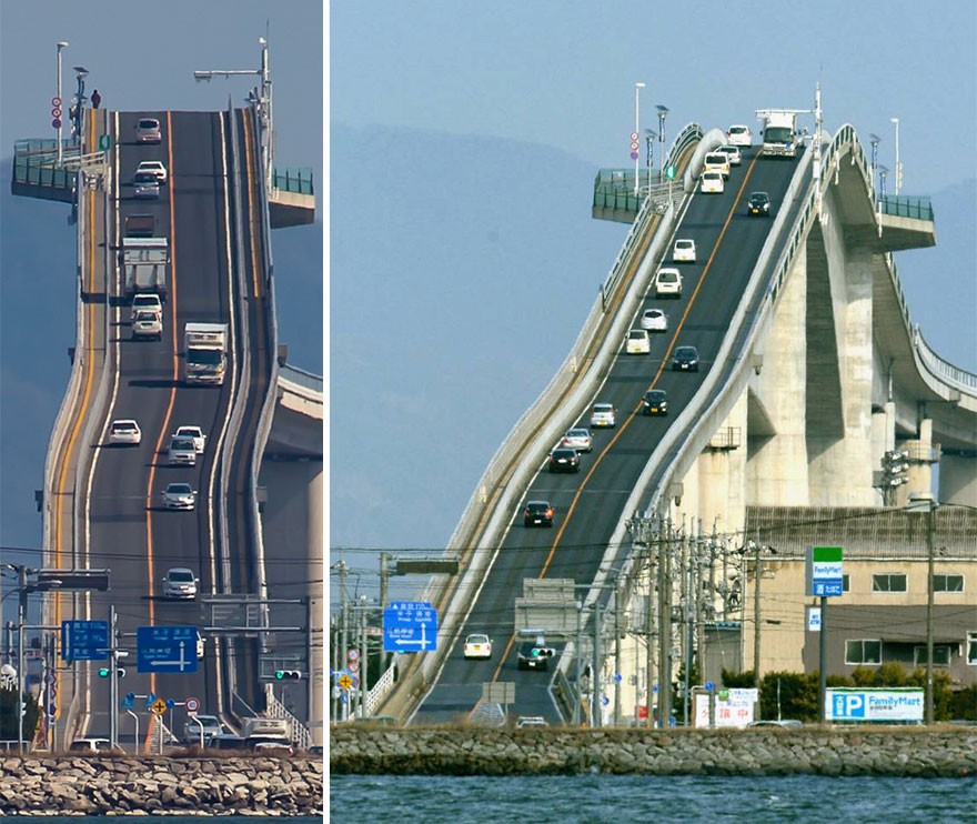 El puente que parece una auténtica montaña rusa