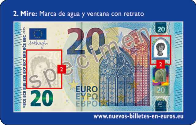 Cómo comprobar la autenticidad del nuevo billete de 20 euros en tres simples pasos
