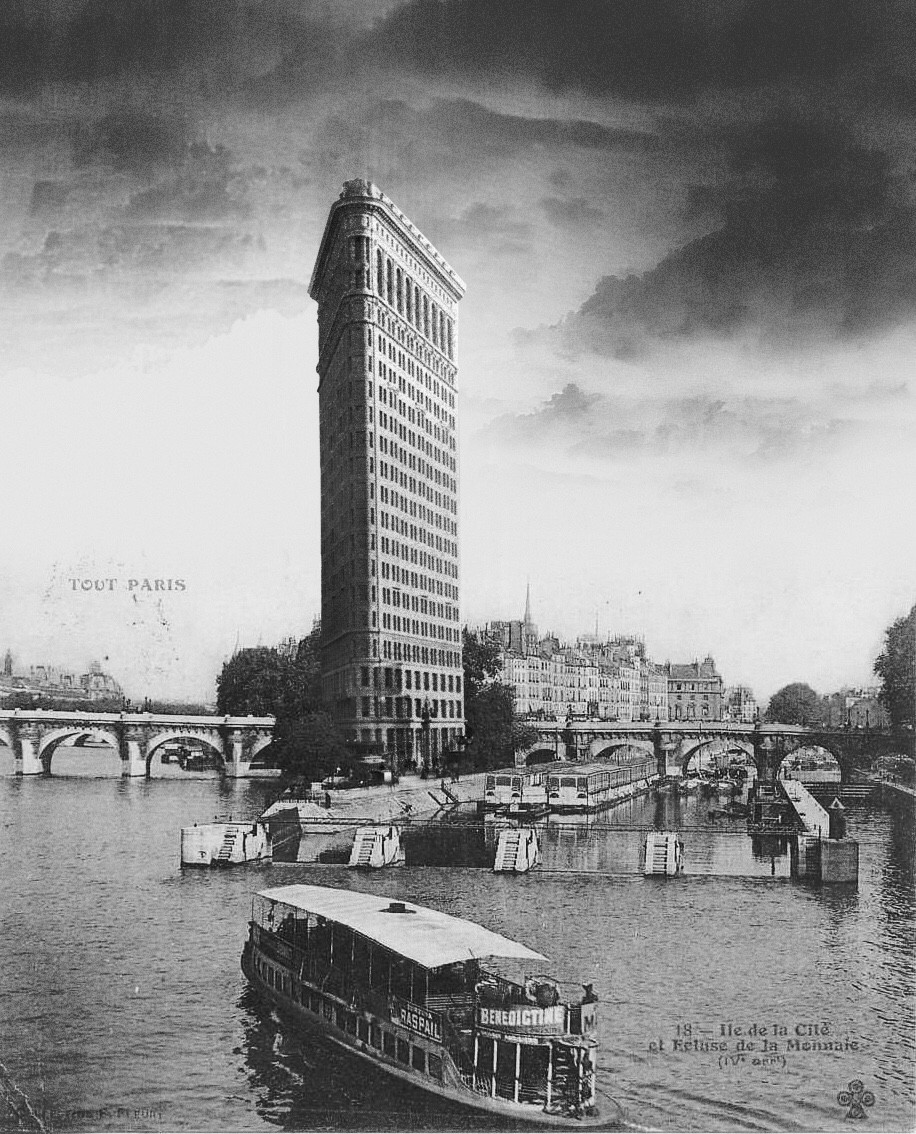cómo sería el edificio Flatiron a orillas del Sena