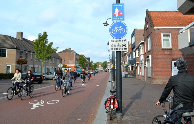 Carril bici en Holanda