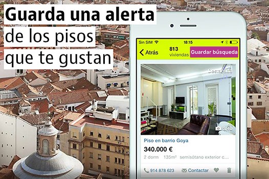 En cada listado en la parte superior de la pantalla aparece el botón "Guardar Búsqueda", haz clic en él y créate una alerta