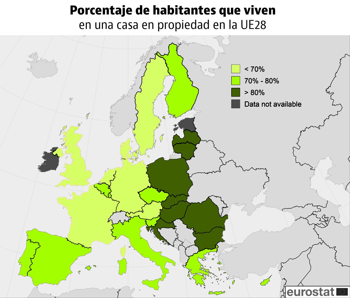 Mientras los españoles viven en pisos, los británicos y holandeses prefieren las casas