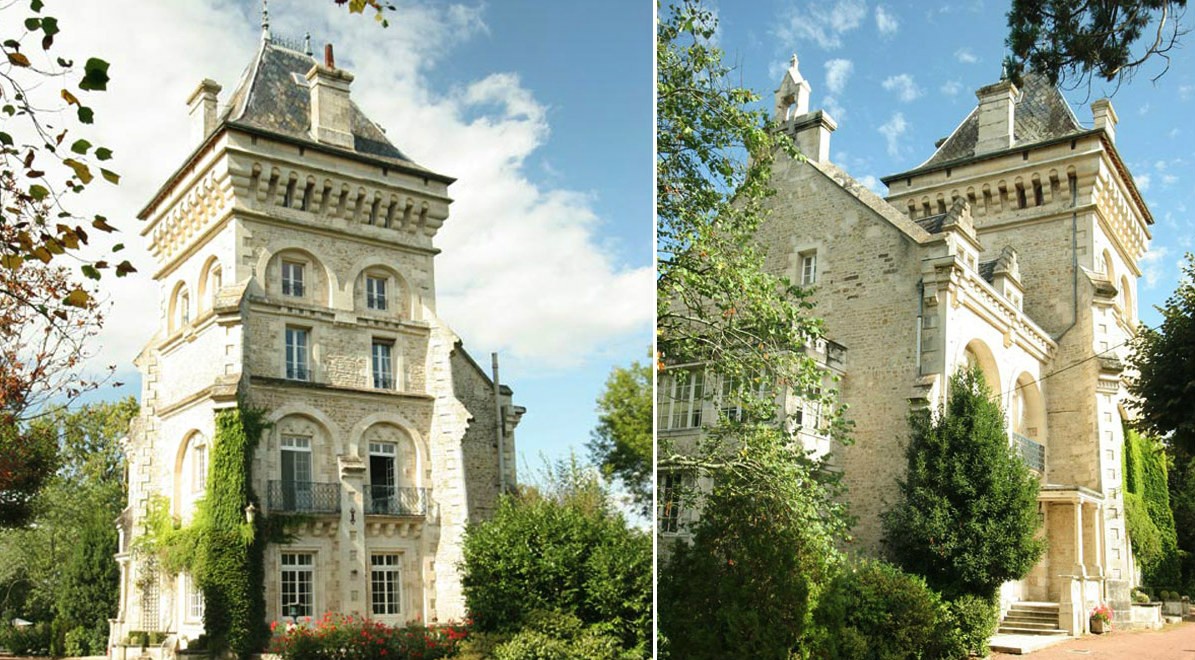 El palacio de estilo neogótico en Francia