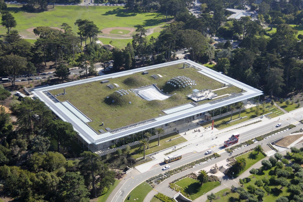 El jardín sobre el techo del California Academy Of Sciences (Los Ángeles)