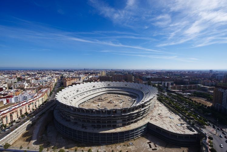 Las obras del Nou Mestalla 