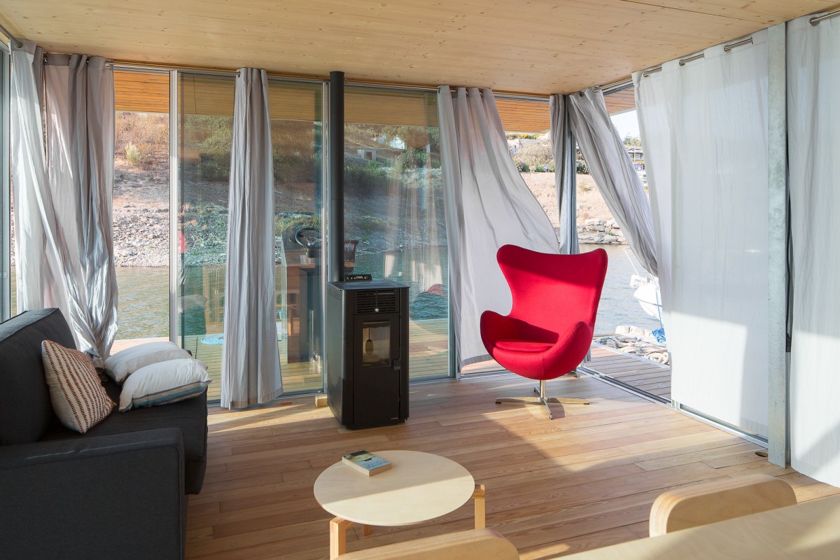 Detalle da la casa flotante de lujo