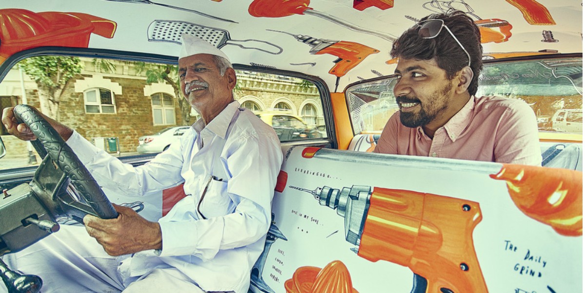 Un taxi en India