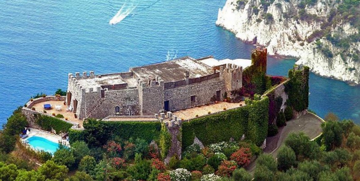 El edificio historico en Italia
