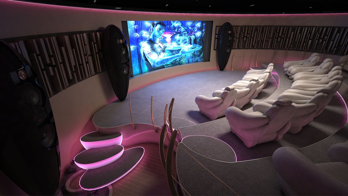 Sala de cine en una casa