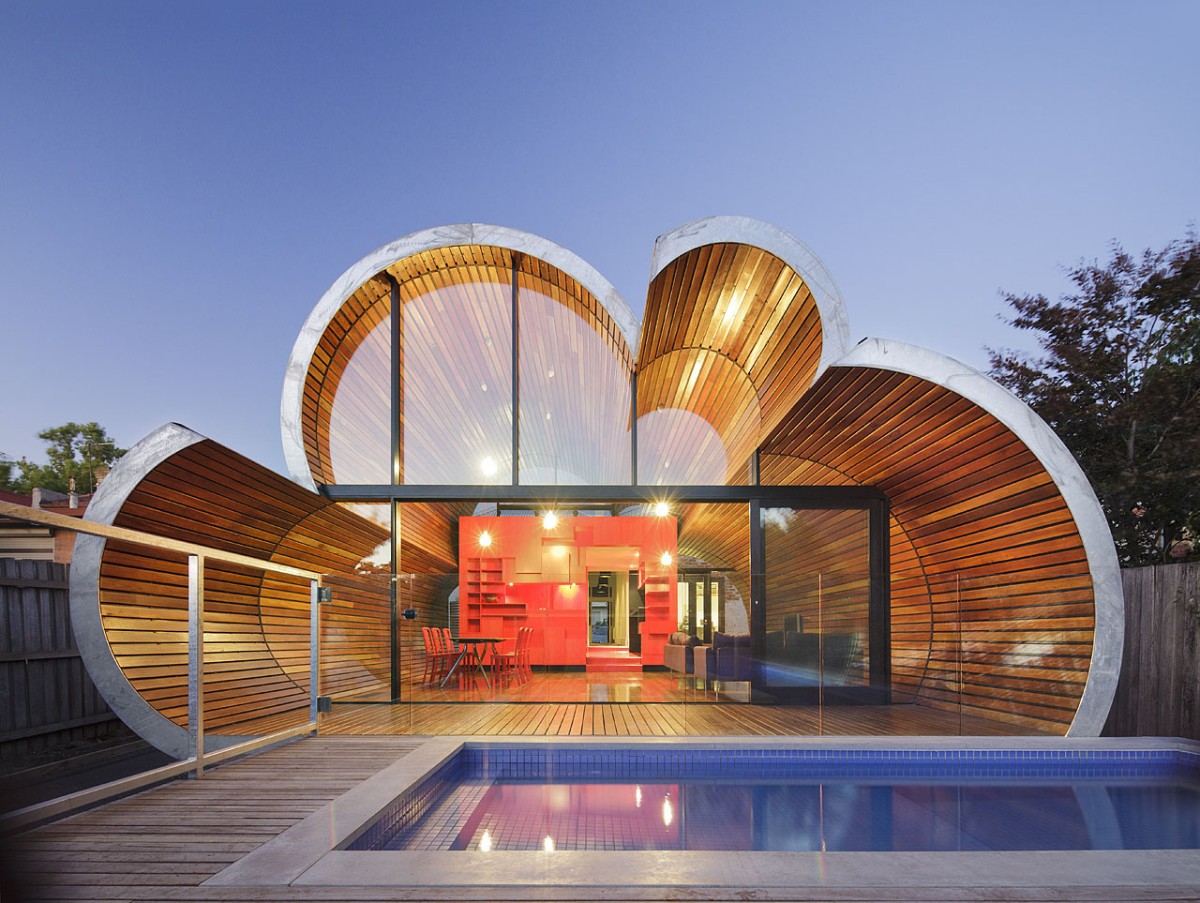 Casa con forma de nubes