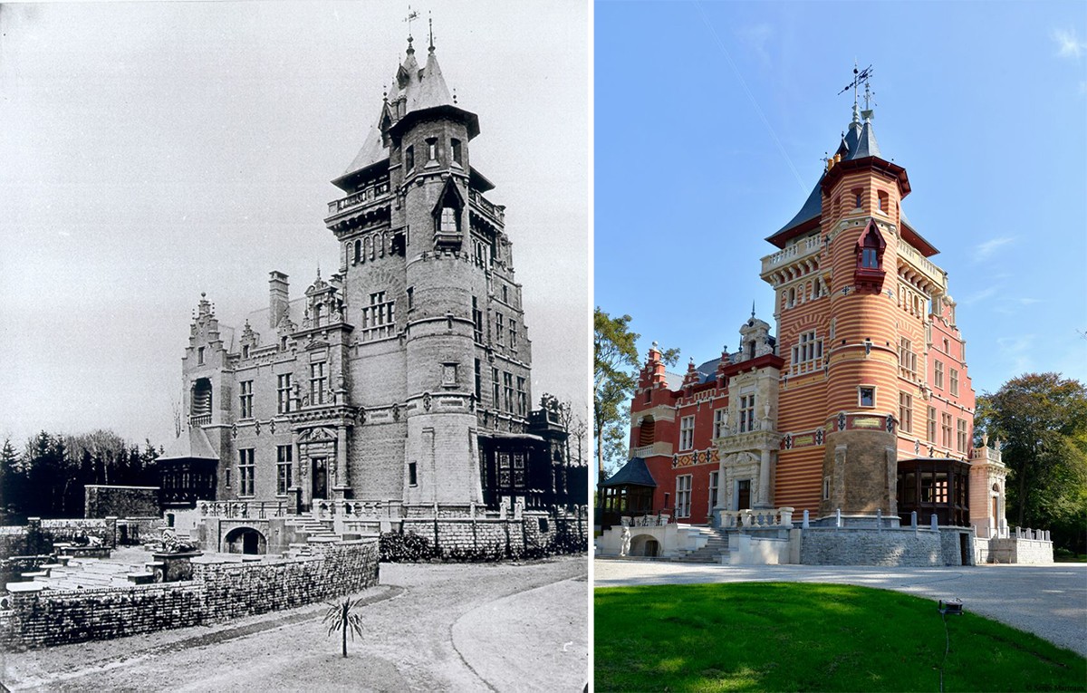 El castillo antes y después de la reforma