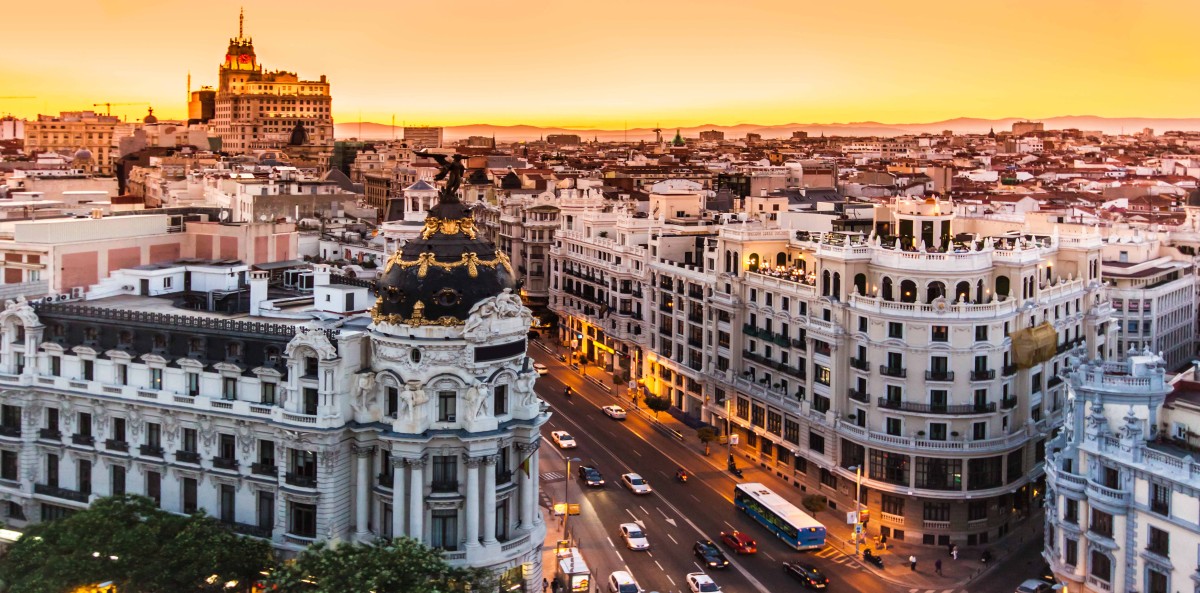 Vista de la Gran Vía de Madrid