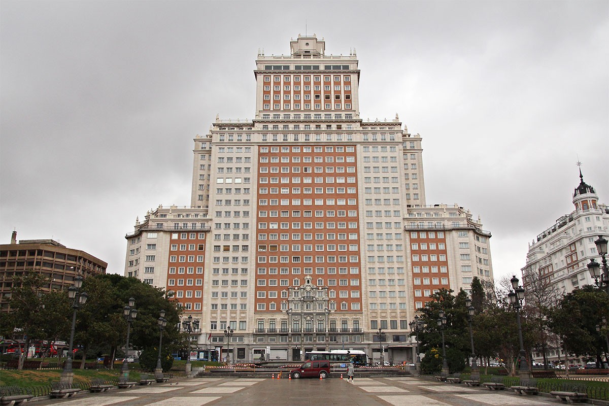 La fachada del Edificio España