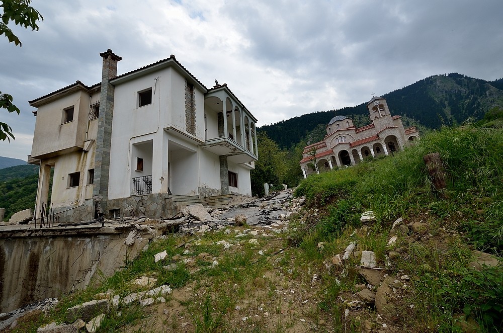 El edificio abandonado en Grecia