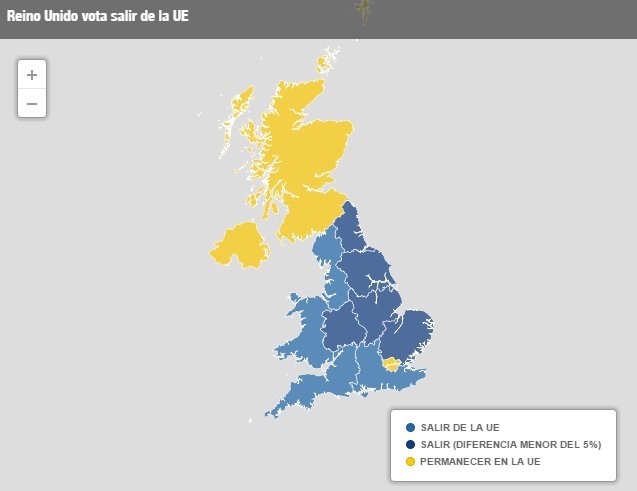 Imagen del día: así han votado los británicos en el referéndum sobre el 'Brexit' 