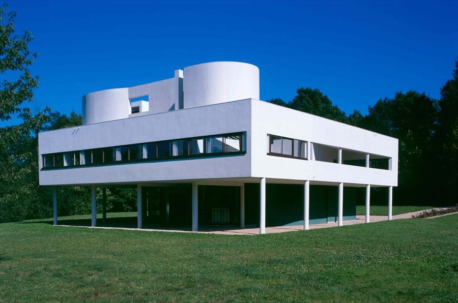 Villa Savoye et loge du jardinier, Poissy, France, 1928 @FLC/ADAGP