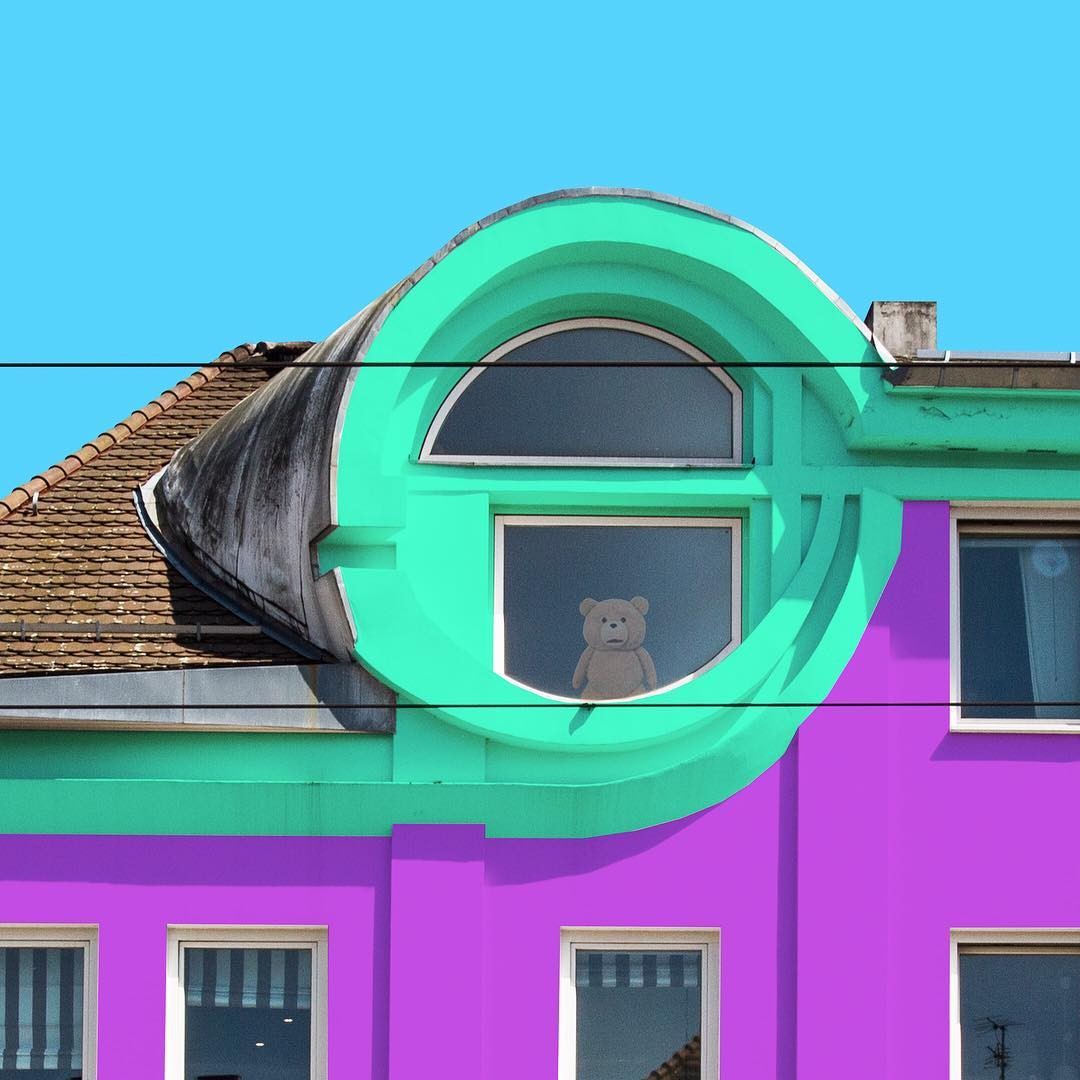 El ‘cazador de colores’ que se dedica a fotografiar las fachadas más llamativas de Europa