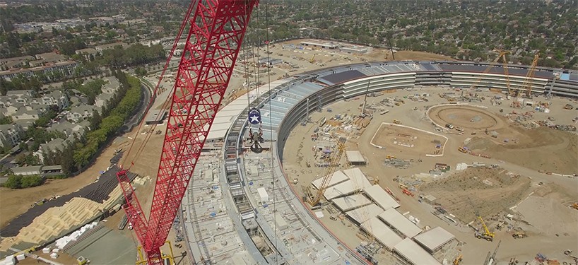 apple-campus-2-construction-drone-video-norman-foster-cupertino-designboom-04