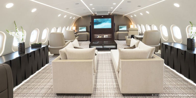 Descubre este Boeing 787 convertido en una casa de lujo volante